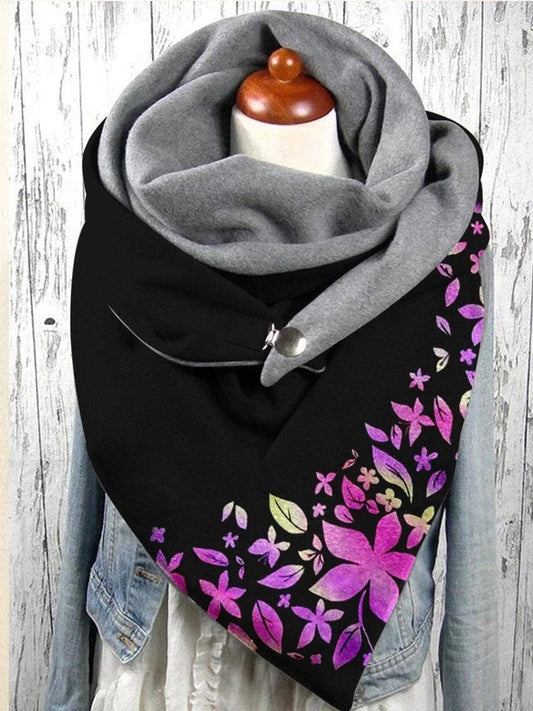 Composition Florale | Snood Cocooning Black / 150x75 cm