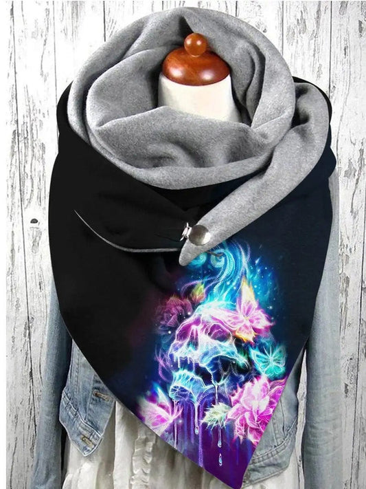 Crâne Punk Coloré | Snood a Thème Artistique Black / 150x75 cm