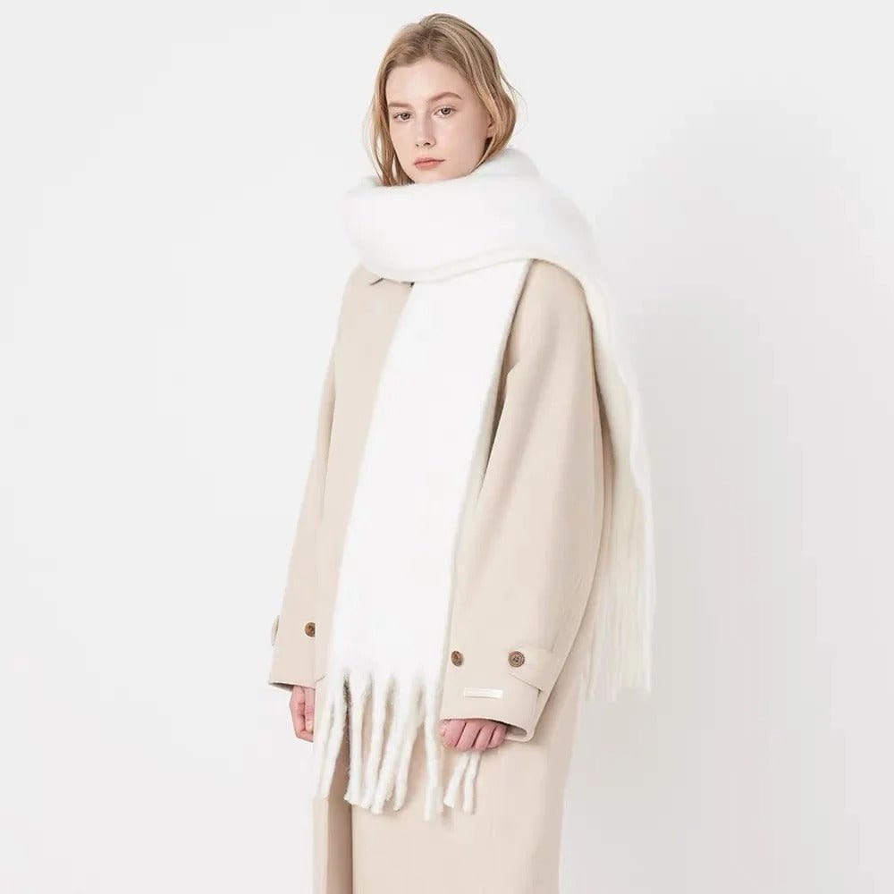 Écharpe Cocon Blanc Chaleureux