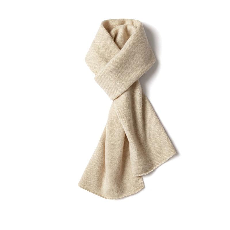 Écharpe en cachemire tricotée.style Beige