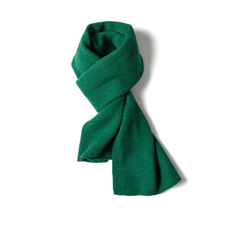 Écharpe en cachemire tricotée.style Vert