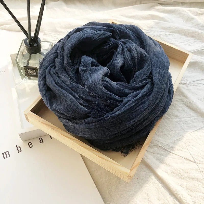 Écharpe en Coton pour Homme Élégante et Confortable Bleu