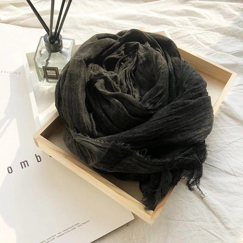 Écharpe en Coton pour Homme Élégante et Confortable Noir