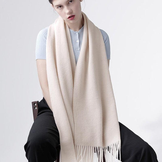 Écharpe en laine - Collection Ton Beige/Gris/Noir Beige