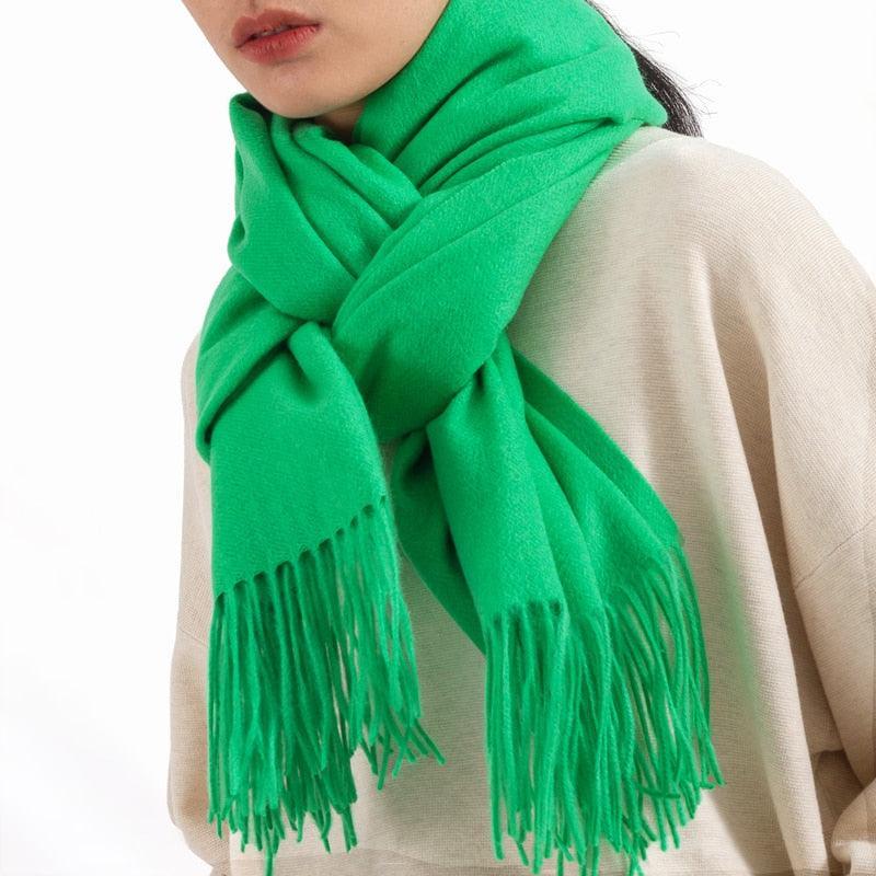 Écharpe en laine - Nuance Bleu/Vert Vert