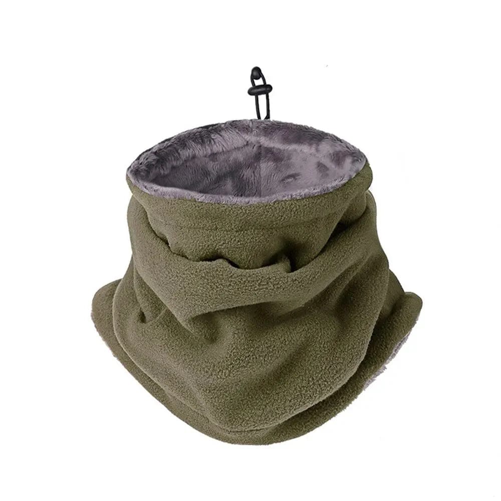 Écharpe en polaire pour homme - Tour de cou ajustable - Modèle uni Vert