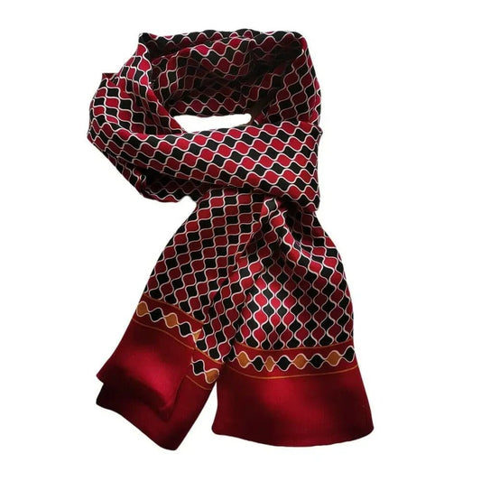 Écharpe en Soie Homme Luxe et Raffinée Rouge