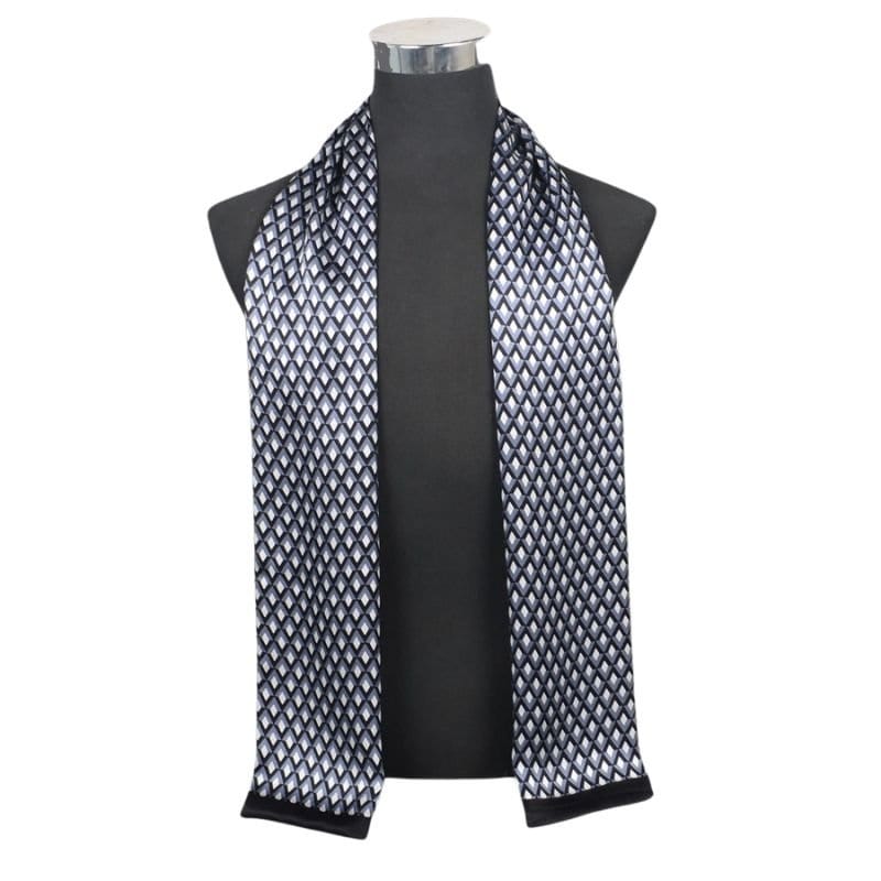 Écharpe en Soie pour Homme - Chaleur et Confort Noir