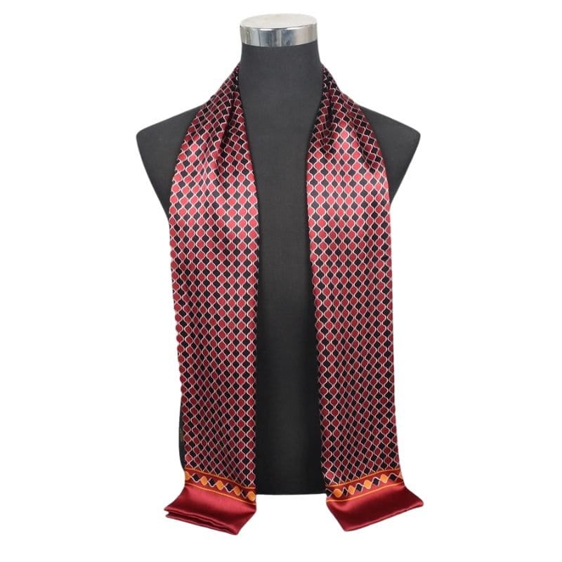 Écharpe en Soie pour Homme - Chaleur et Confort Rouge