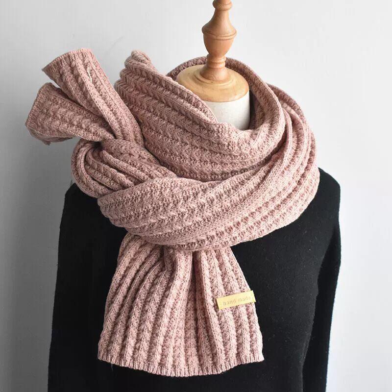 Écharpe longue et chaude en acrylique de qualité supérieure Rose