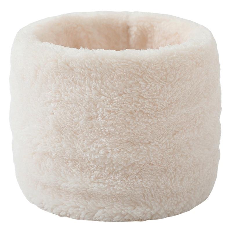 Écharpe Snood Douillette Effet Peluche Beige