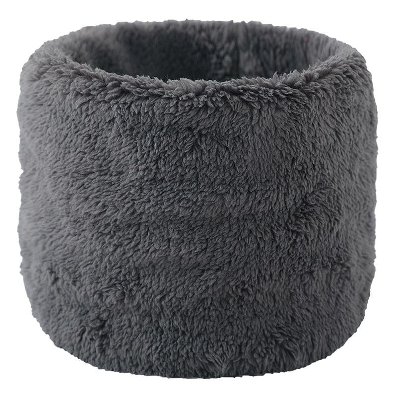 Écharpe Snood Douillette Effet Peluche Gris