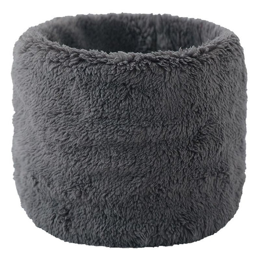 Écharpe Snood Douillette Effet Peluche Gris