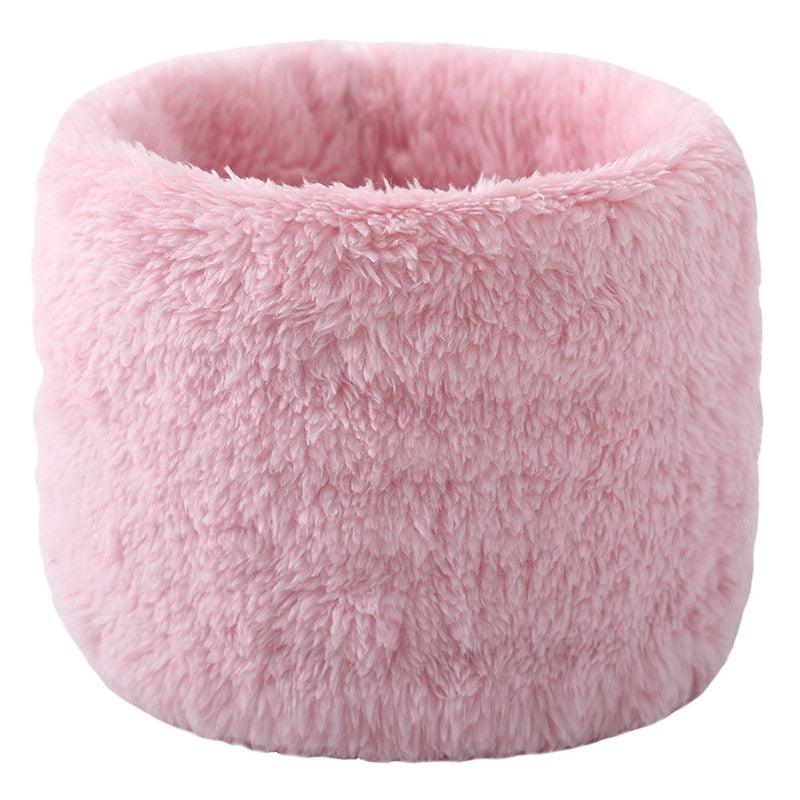 Écharpe Snood Douillette Effet Peluche Rose