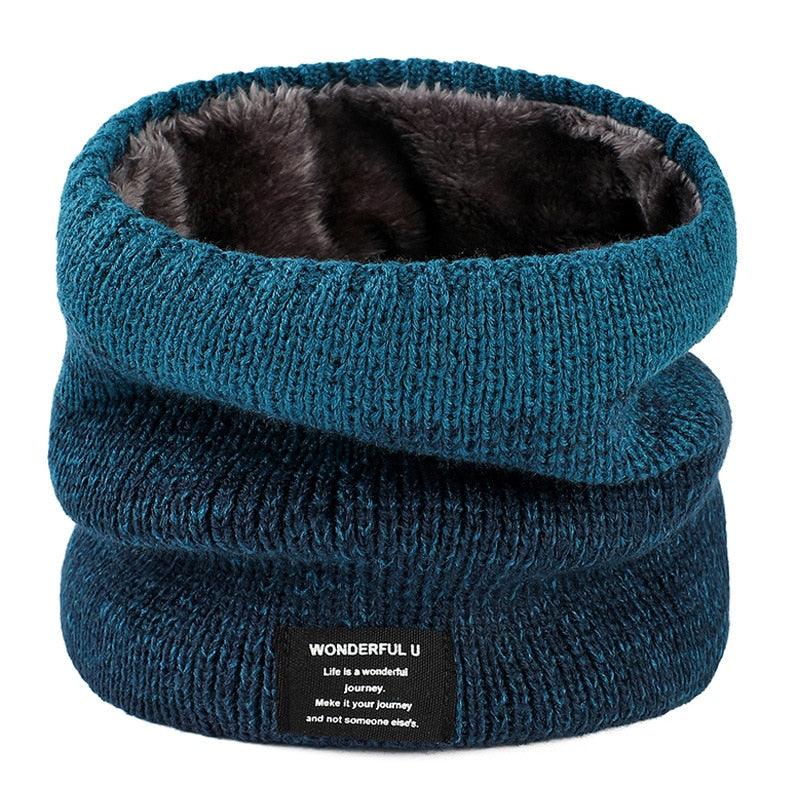 Écharpe Tour de Cou Chaud Luxe Bleu
