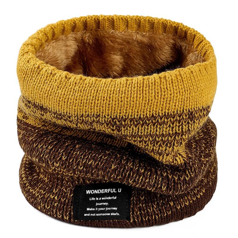 Écharpe Tour de Cou Chaud Luxe Jaune
