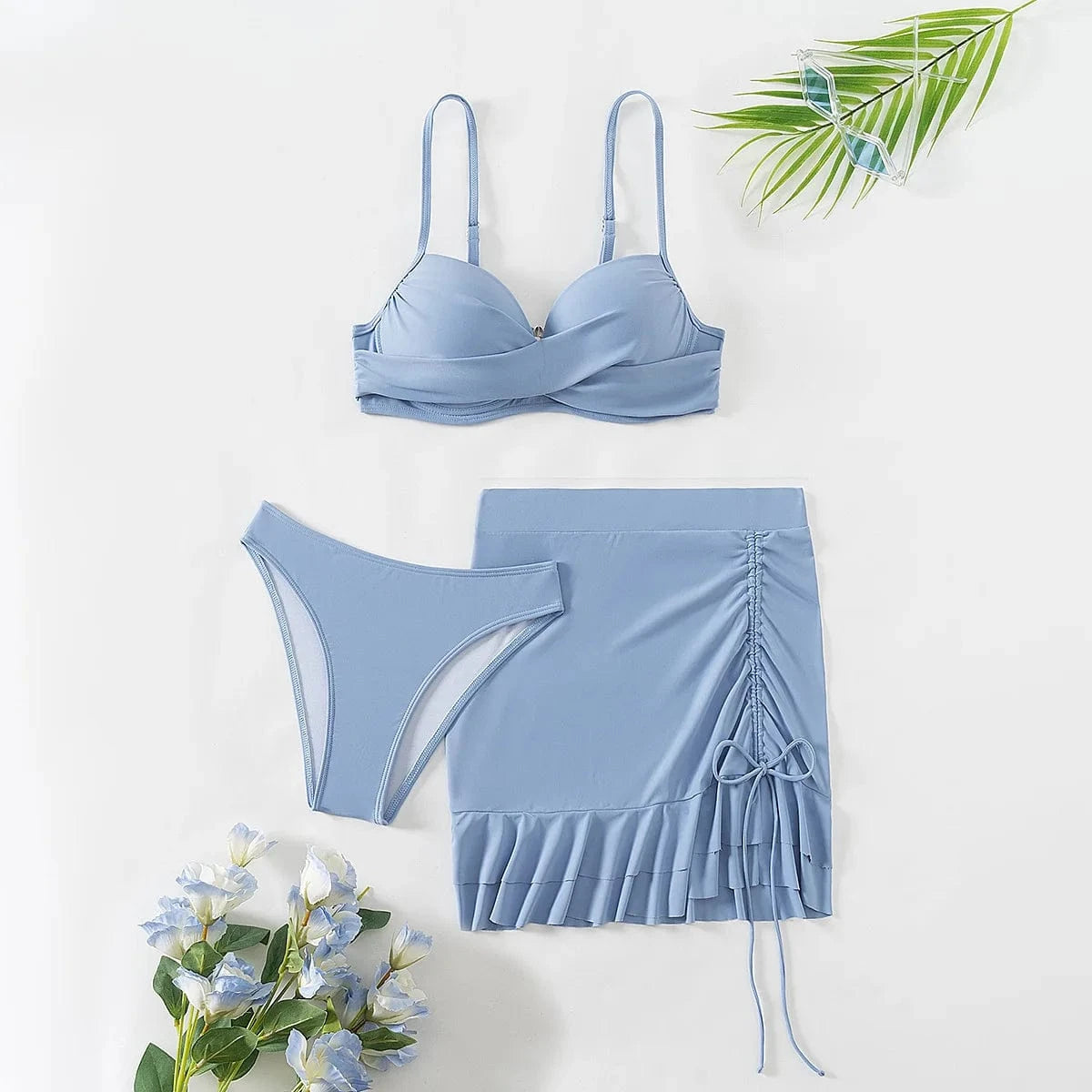 Ensemble Bikini avec Jupe - Élégance d'Été Sophistiquée