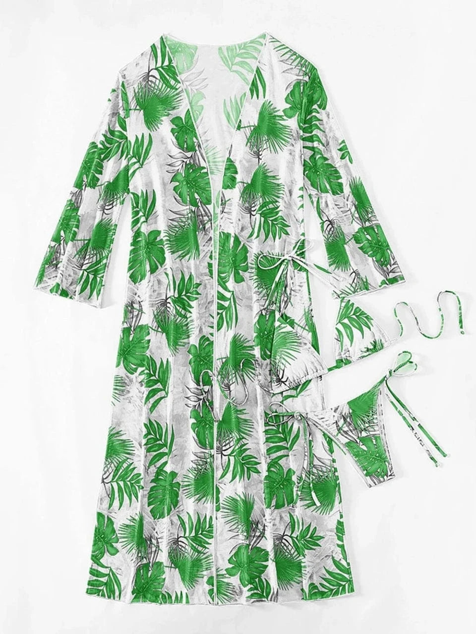Ensemble Maillot De Bain Unique : Bikini Élégant avec Robe de Bain Chic pour Femme