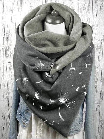 Envolée de Pissenlit | Snood Bohème et Chic Gris foncé / 150x75 cm