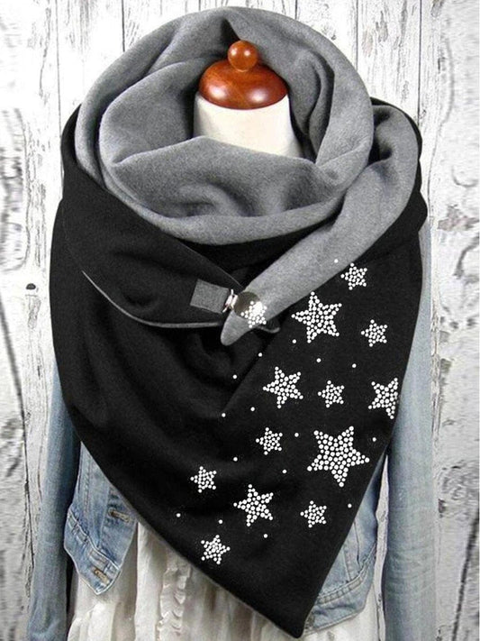 Etoiles Argentés | Snood Design Black / 150x75 cm