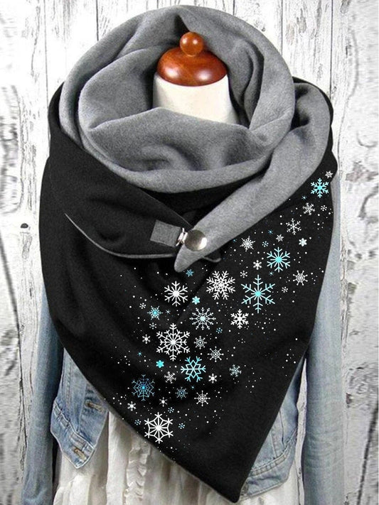 Etoiles des Neiges | Snood Noir et Gris à Pince Black / 150x75 cm