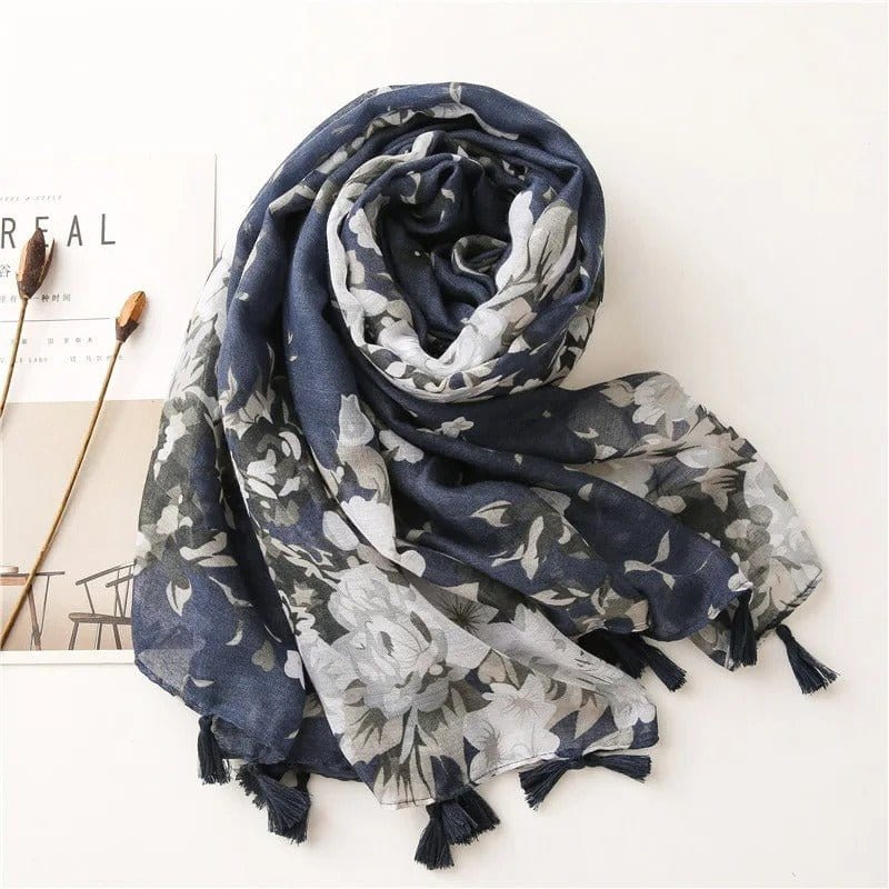 Etole Bleu Marine Chic motifs floraux