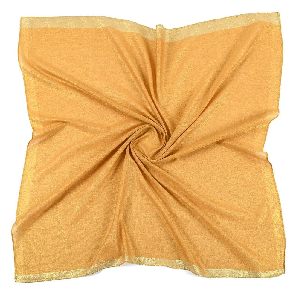 Étole Dorée Carrée Luxueuse et Douce. Jaune