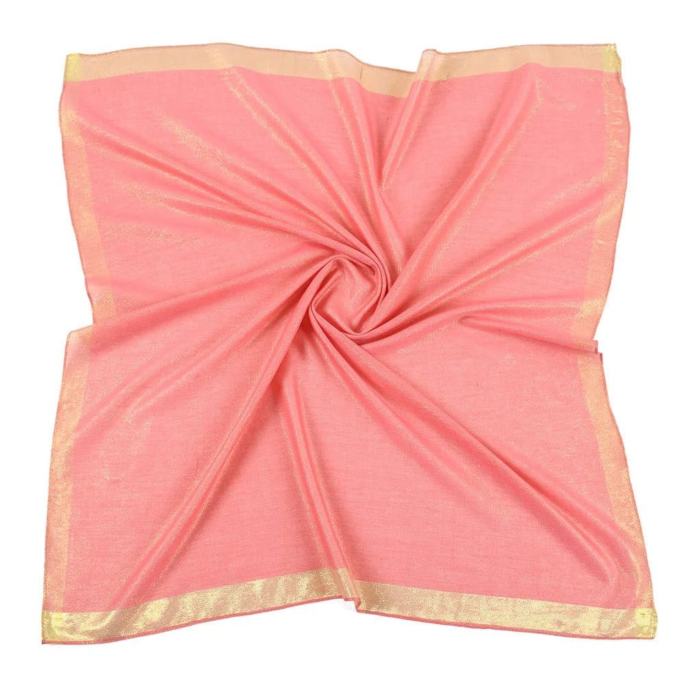Étole Dorée Carrée Luxueuse et Douce. Rose