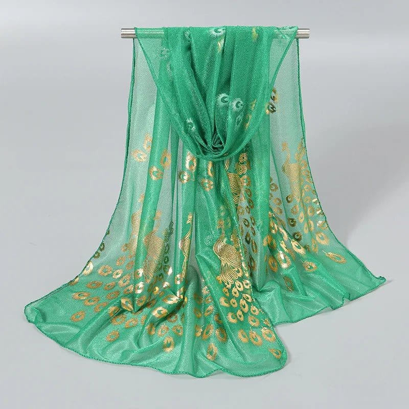 Étole Dorée Luxueuse et Raffinée Vert