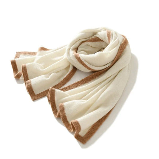 Etole en Cachemire Doux et Chaud Blanc