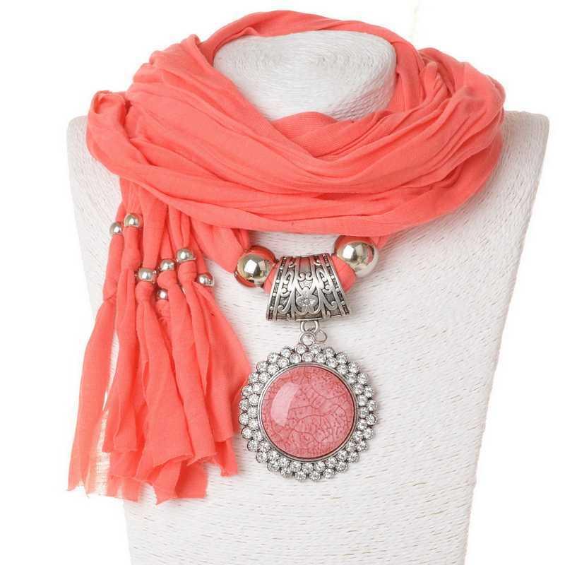 Foulard Élégance : Pendentif Rond