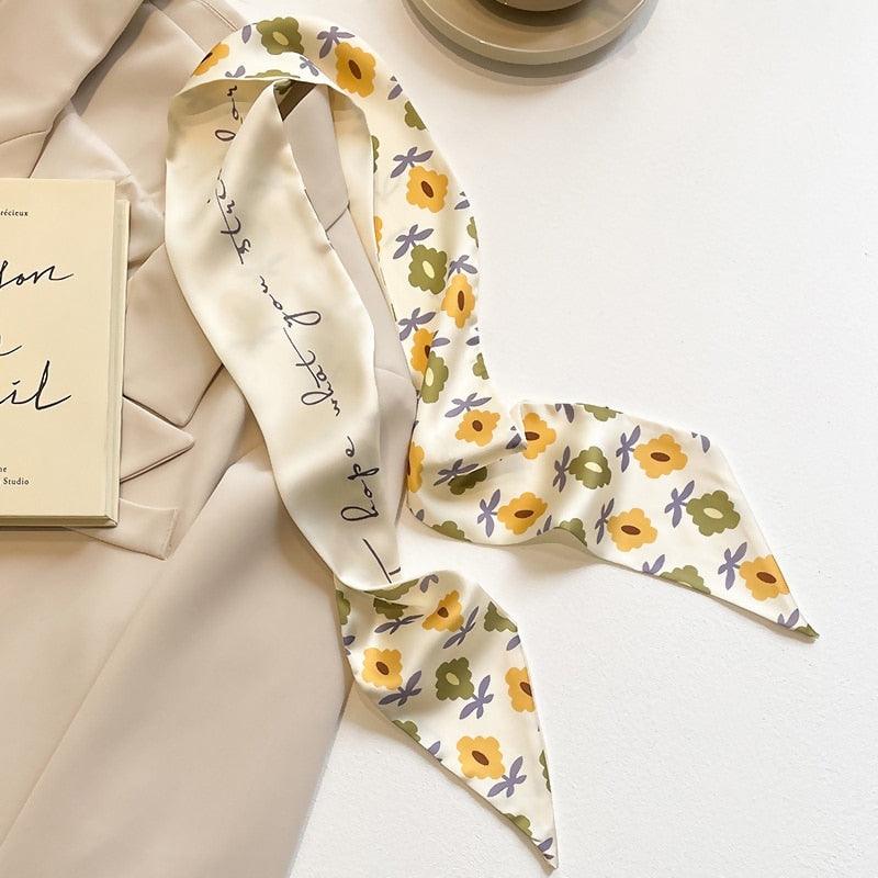 Foulard Band'dor en Jaune Fleurs