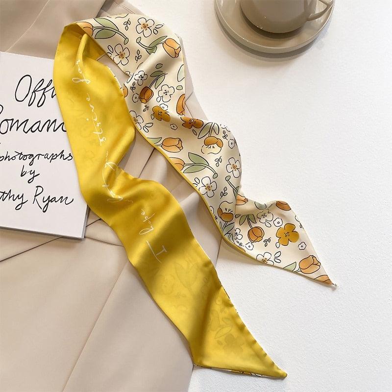 Foulard Band'dor en Jaune Floral