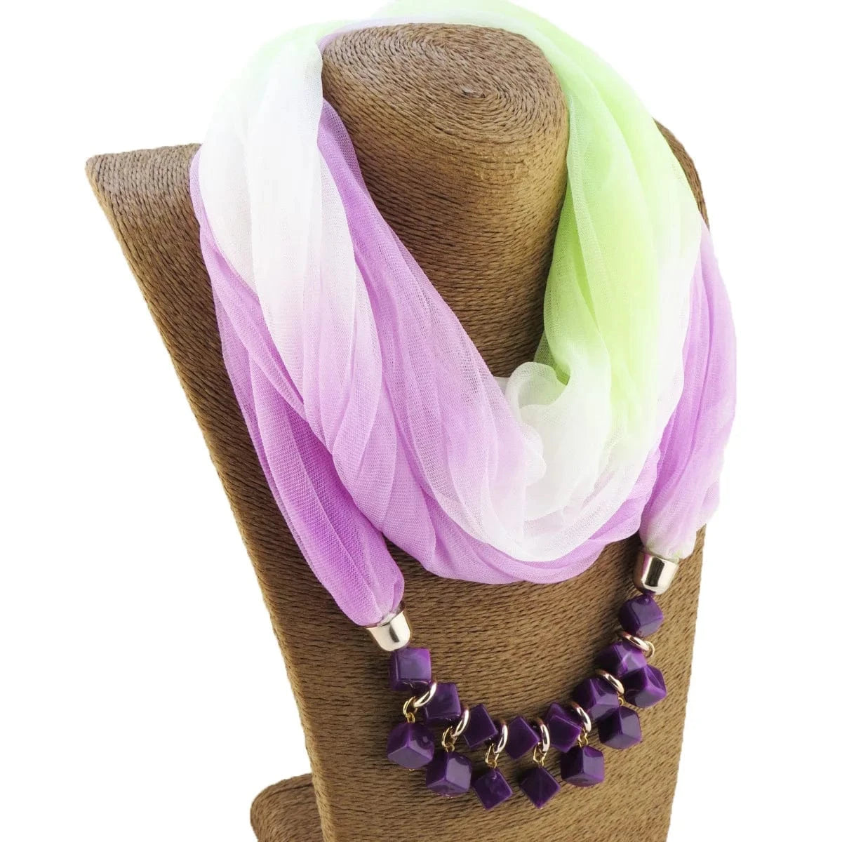 Foulard Bijou avec Collier Intégré – Élégance Bohème et Décolleté Raffiné