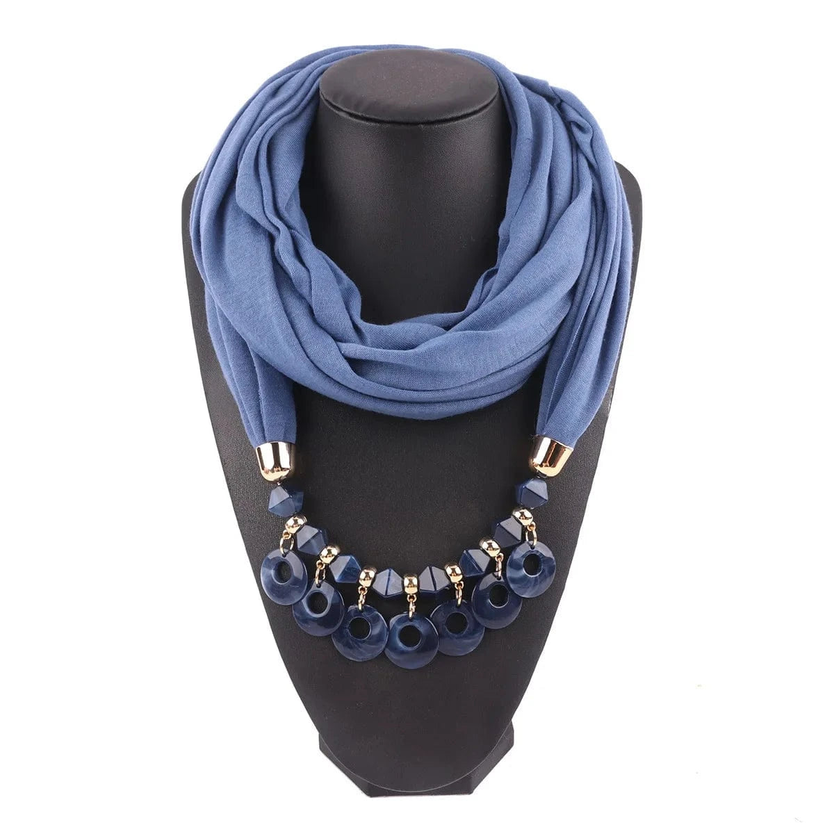 Foulard Bijou Plastron - Look chic avec collier intégré