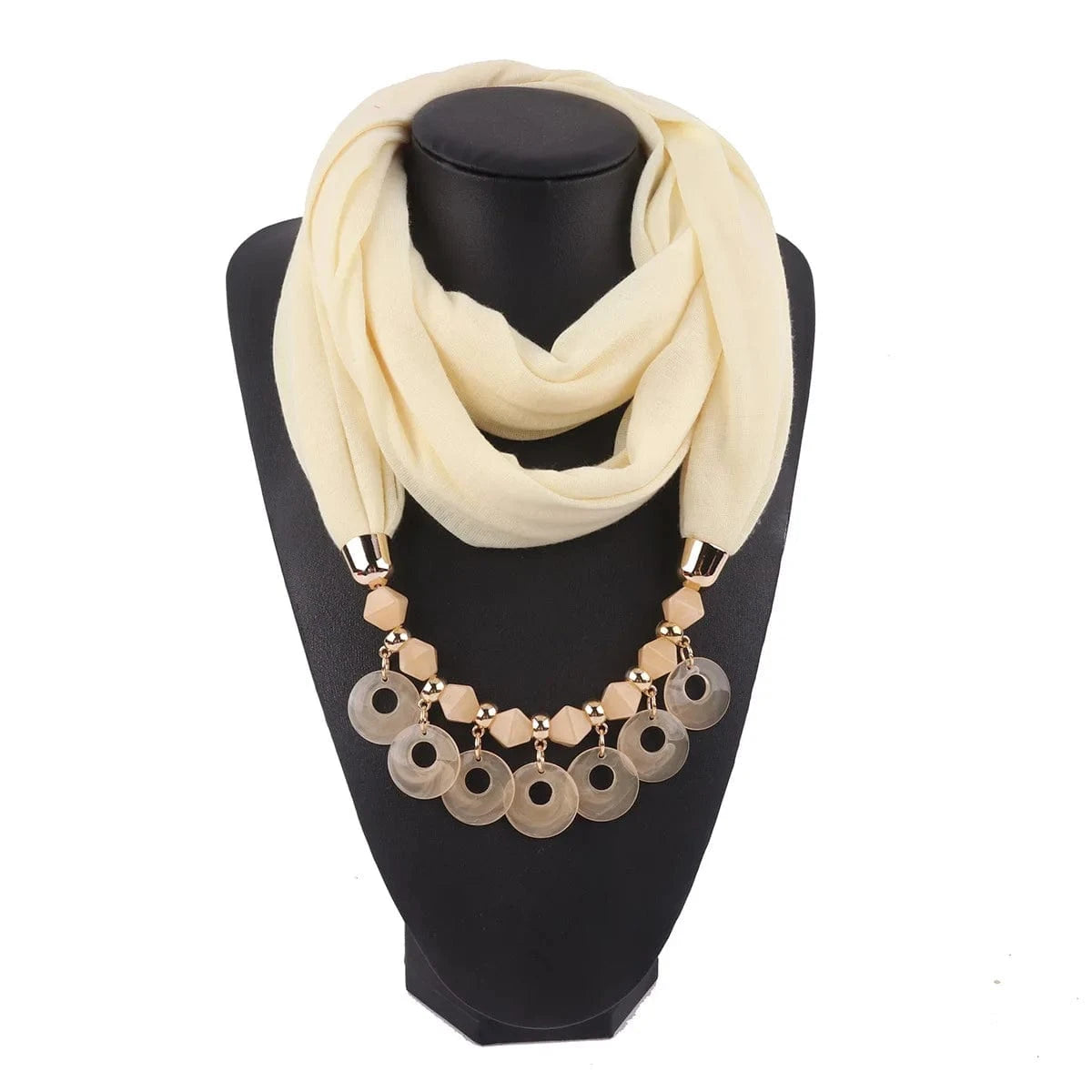 Foulard Bijou Plastron - Look chic avec collier intégré