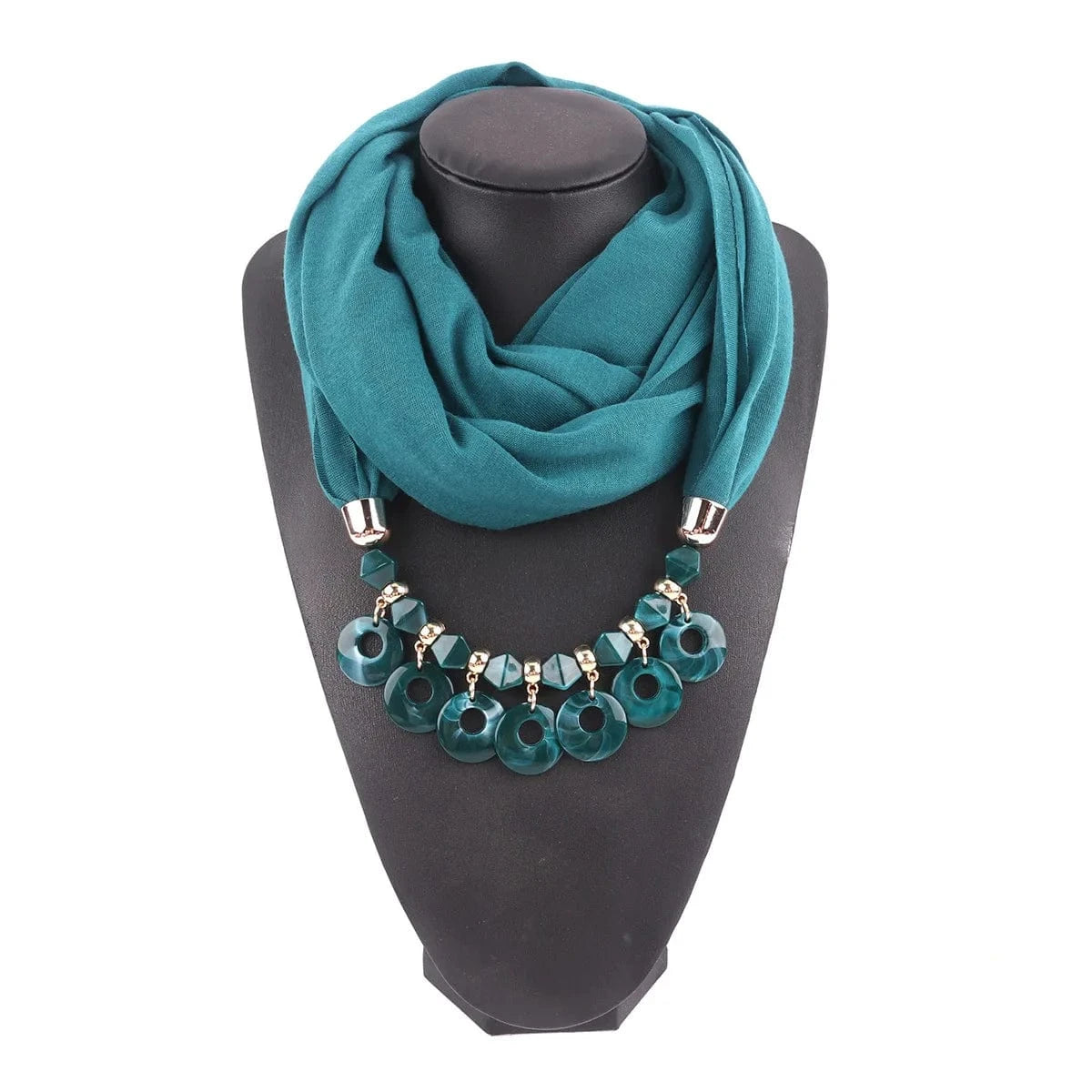 Foulard Bijou Plastron - Look chic avec collier intégré
