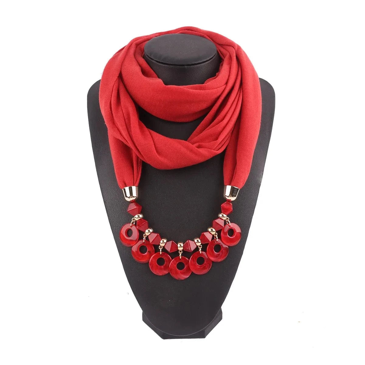 Foulard Bijou Plastron - Look chic avec collier intégré