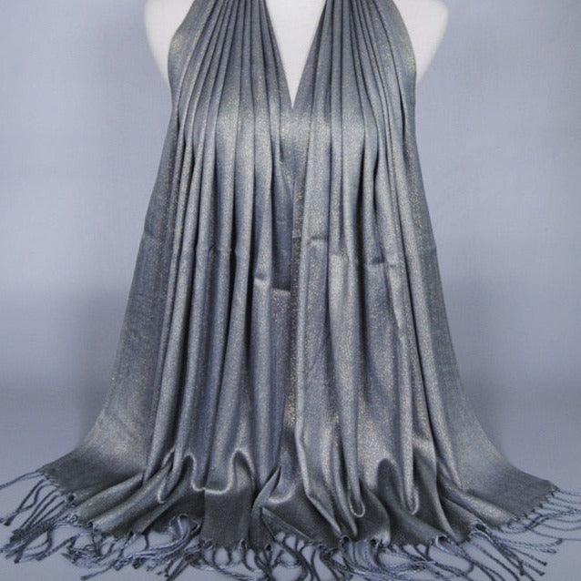 Foulard Brillant en Lurex Argenté
