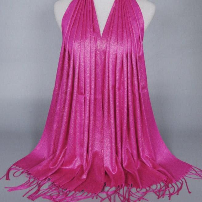 Foulard Brillant en Lurex Rose