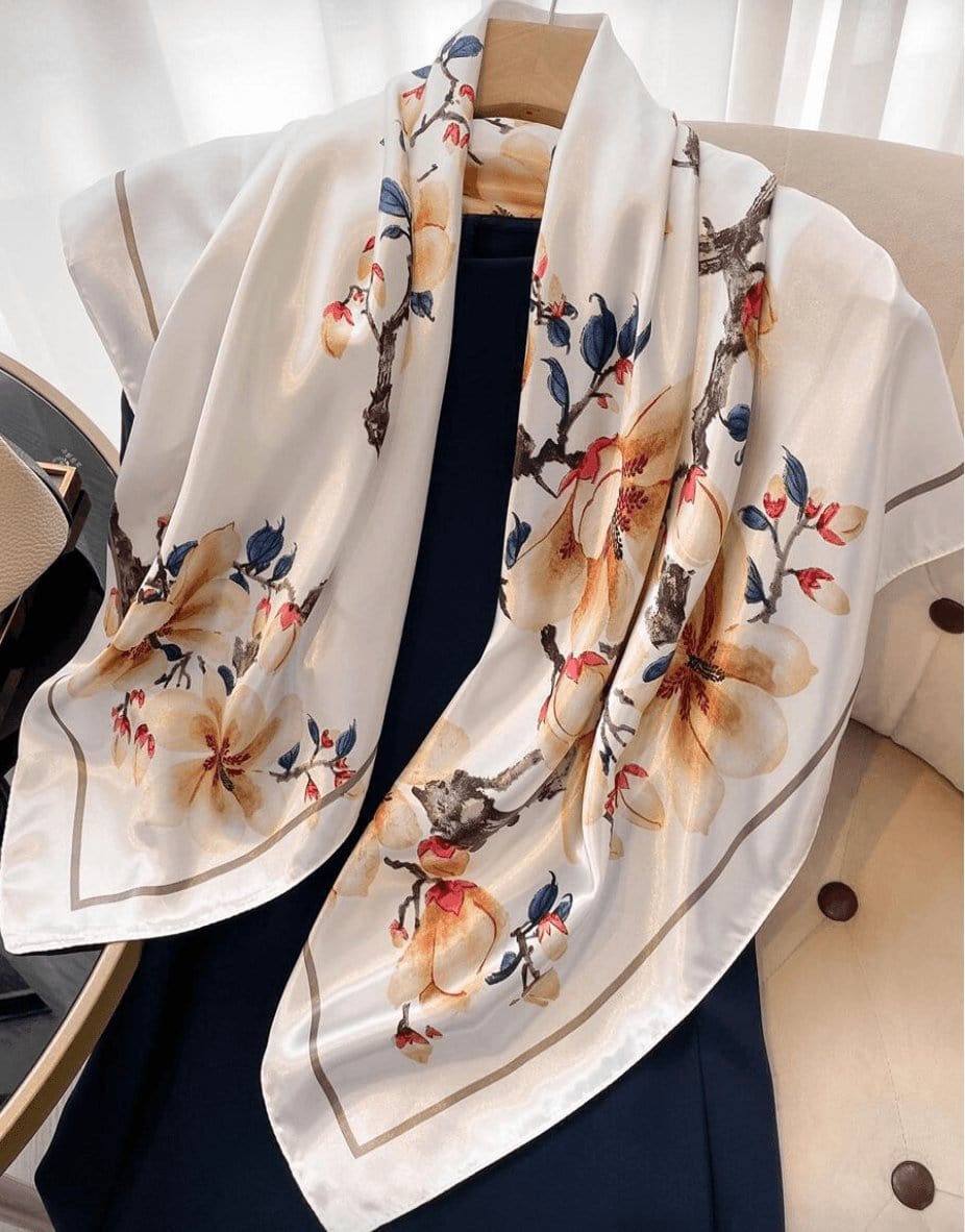 Foulard Carré Fleuri