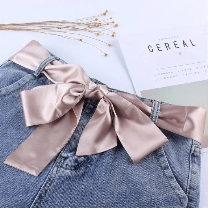 Foulard Ceinture Élégant en Satin Glamour Rose