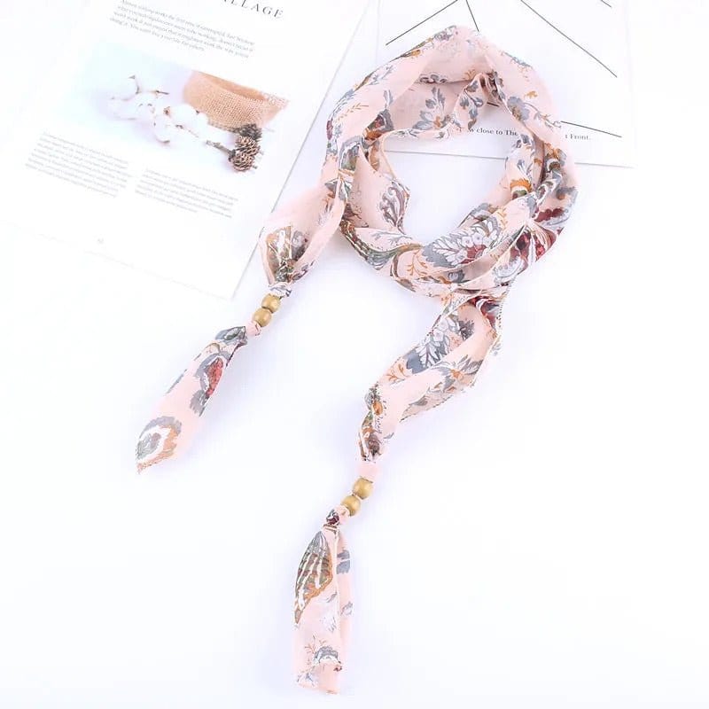 Foulard Ceinture en Tissu Rose Floral Signature