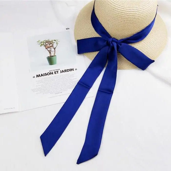 Foulard Ceinture Luxe Satiné Bleu