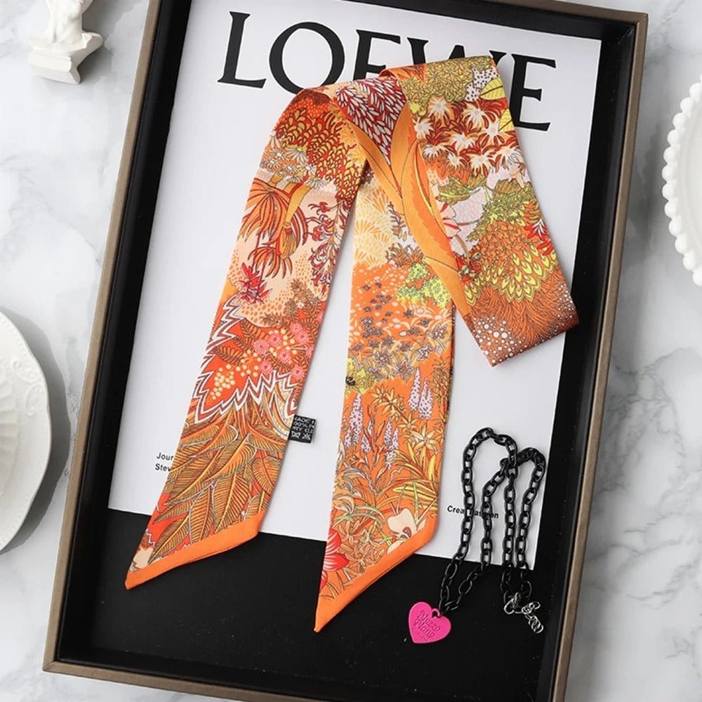 Foulard Ceinture Orange de Luxe et Chic