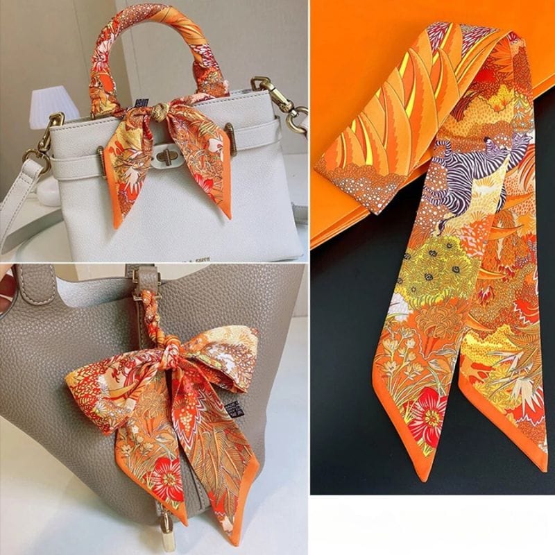 Foulard Ceinture Orange de Luxe et Chic