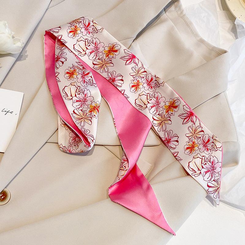 Foulard Rose Bande