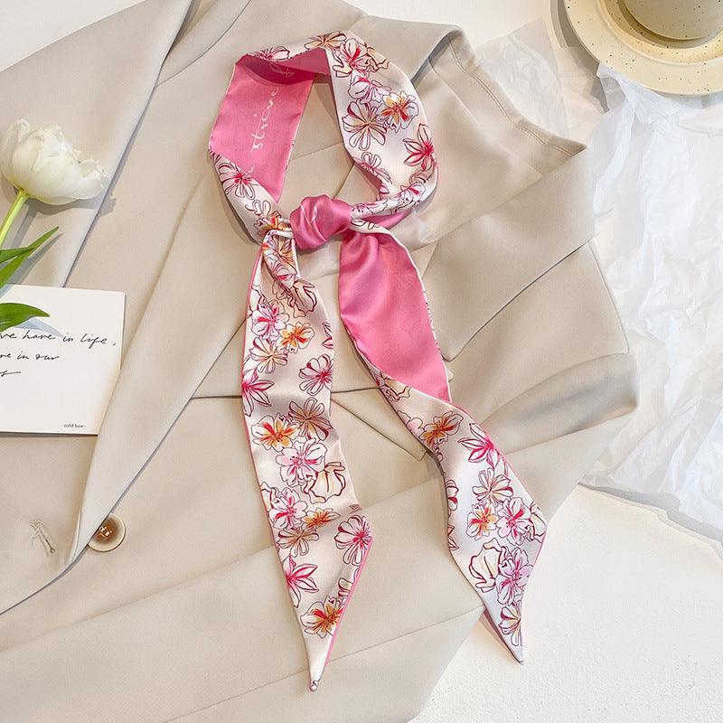 Foulard Rose Bande