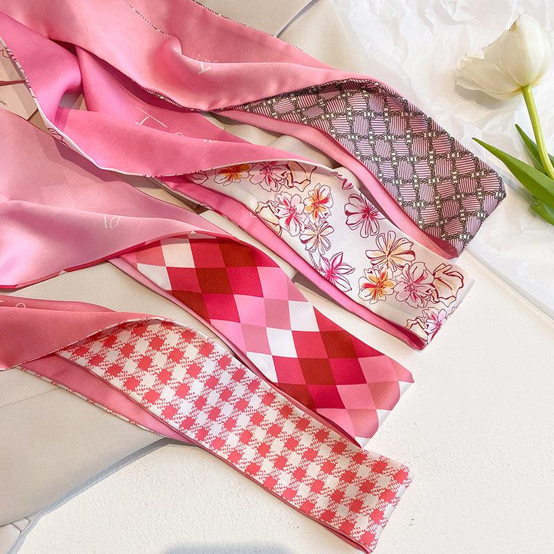 Foulard Rose Bande