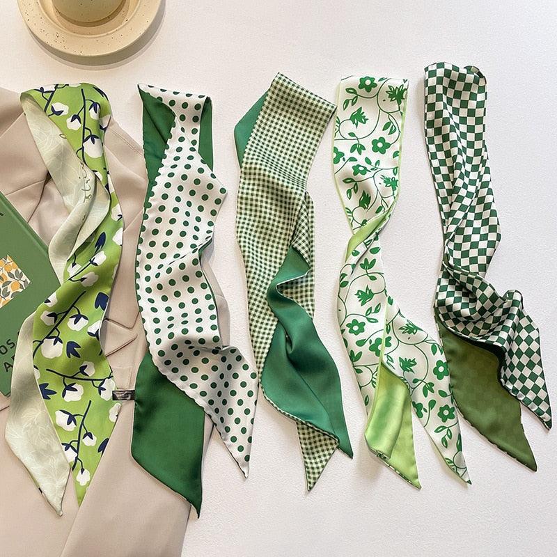 Foulard Vert Bande de Luxe